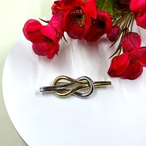 Vintage Gold and Silver Plated Knot Design Brooch